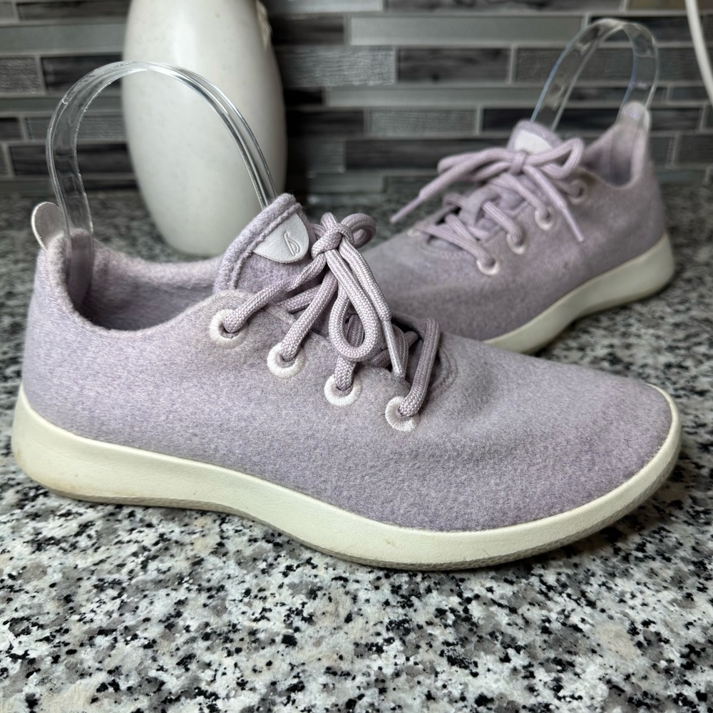Allbirds Savana Dawn Light Purple Wool Runners Lace Up Low Top Sneaker Size 8